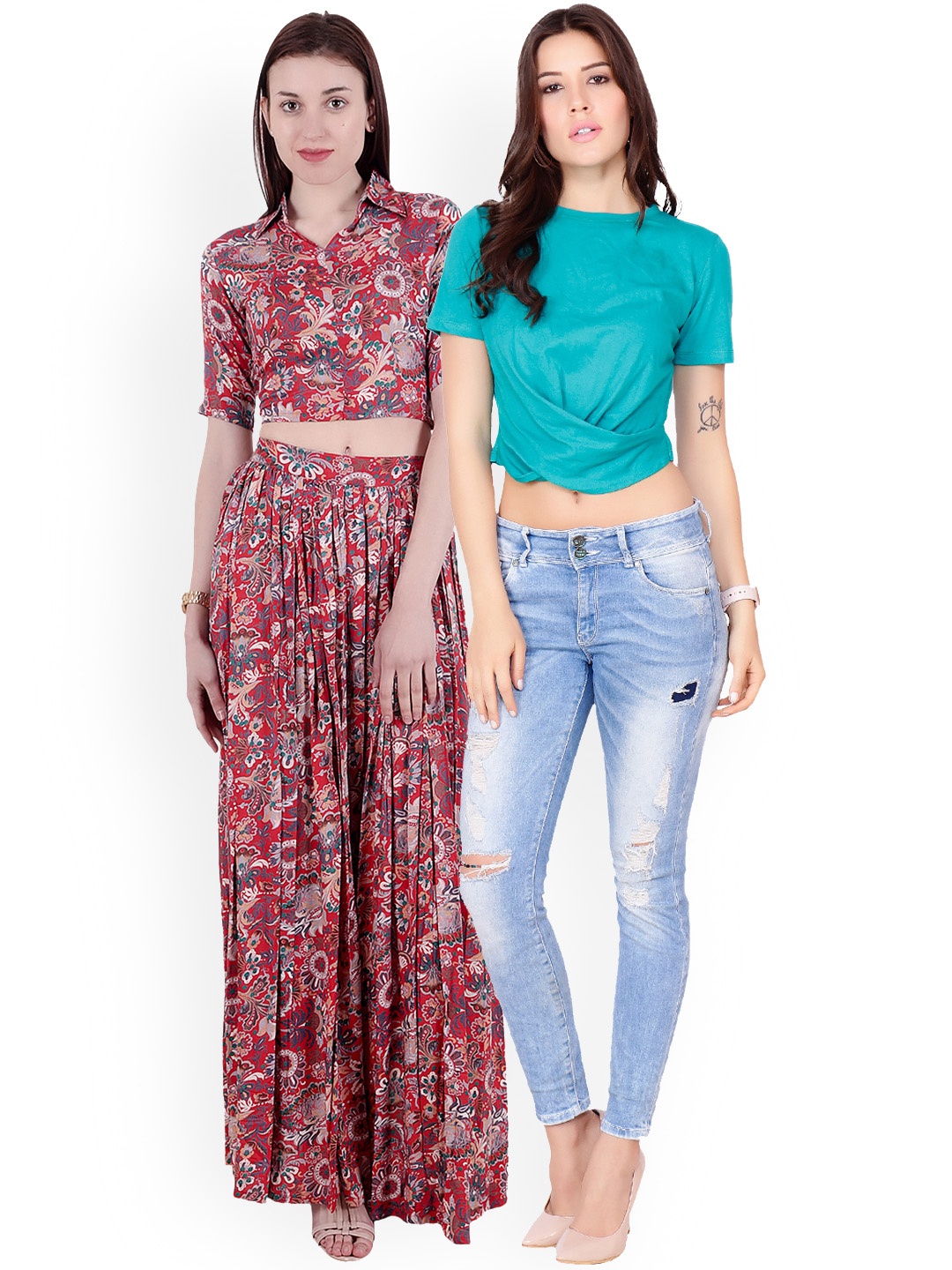 

SCORPIUS Women Pack of 2 Tops, Blue