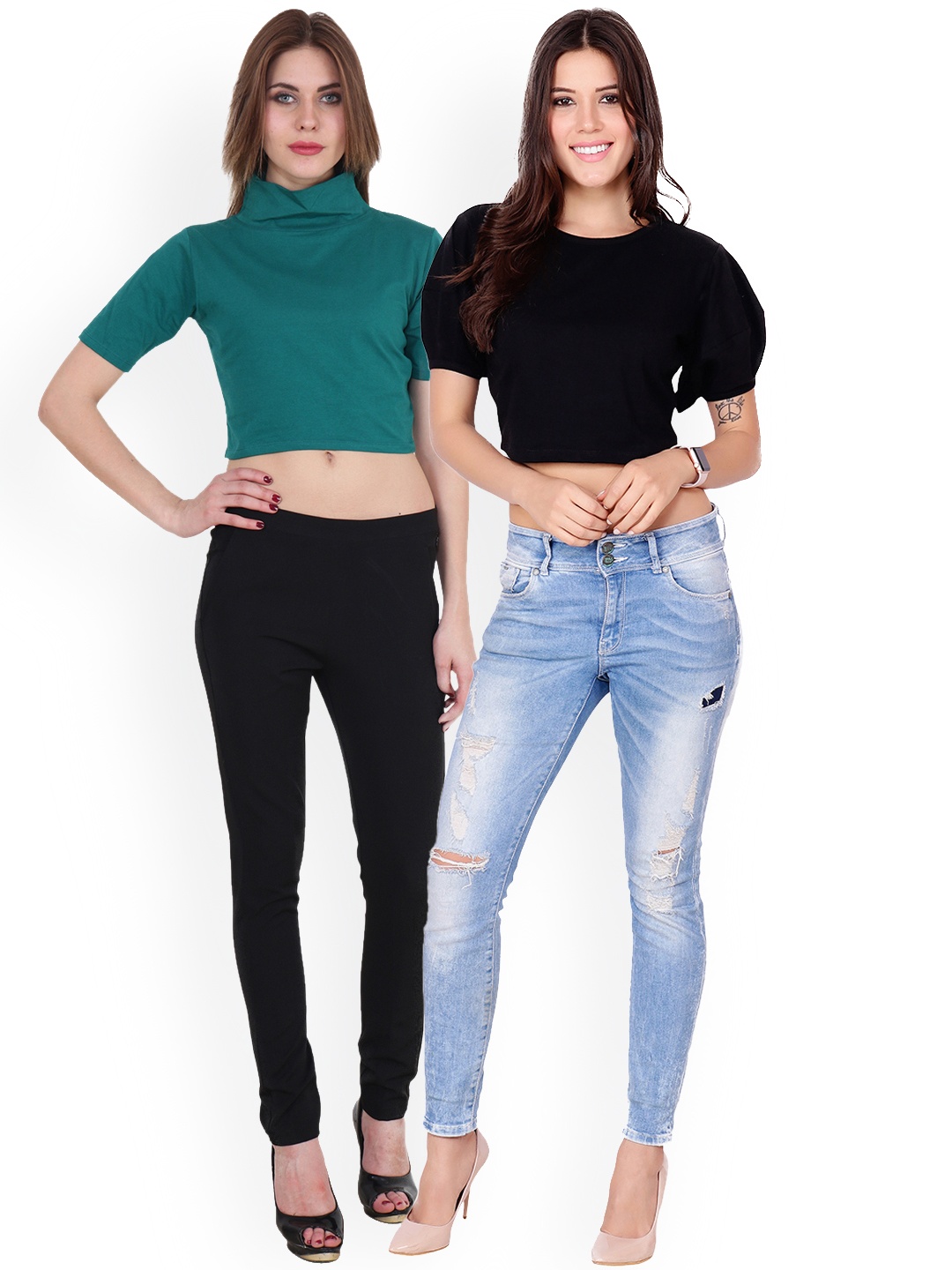 

SCORPIUS Women Pack of 2 Tops, Black