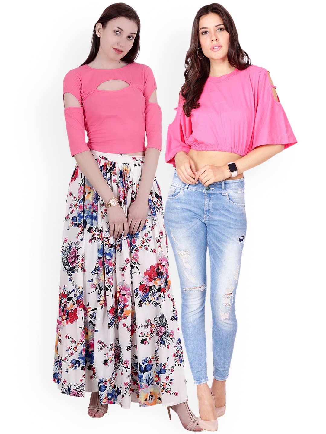 

SCORPIUS Women Pack of 2 Tops, Pink