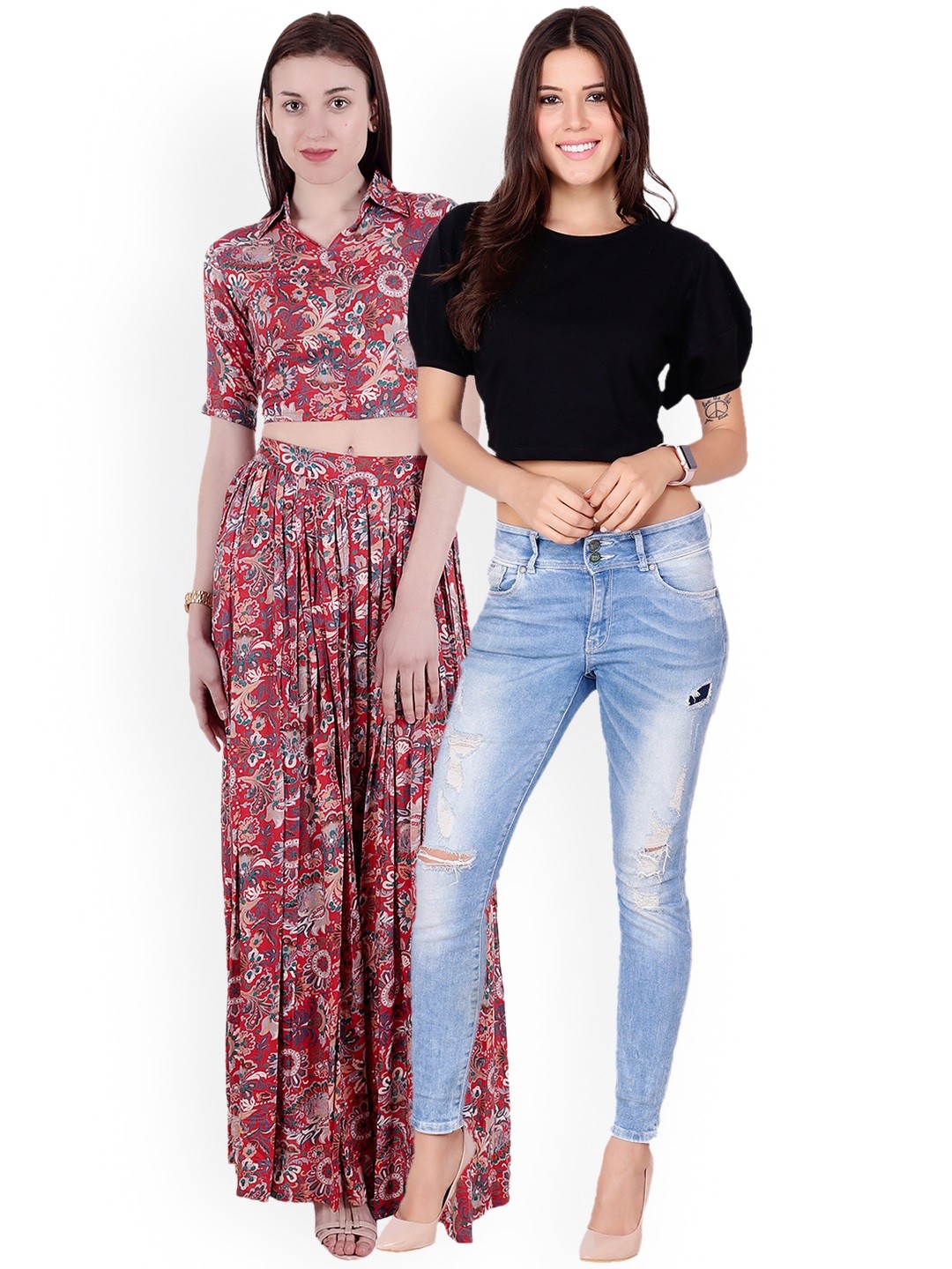 

SCORPIUS Women Pack of 2 Tops, Black