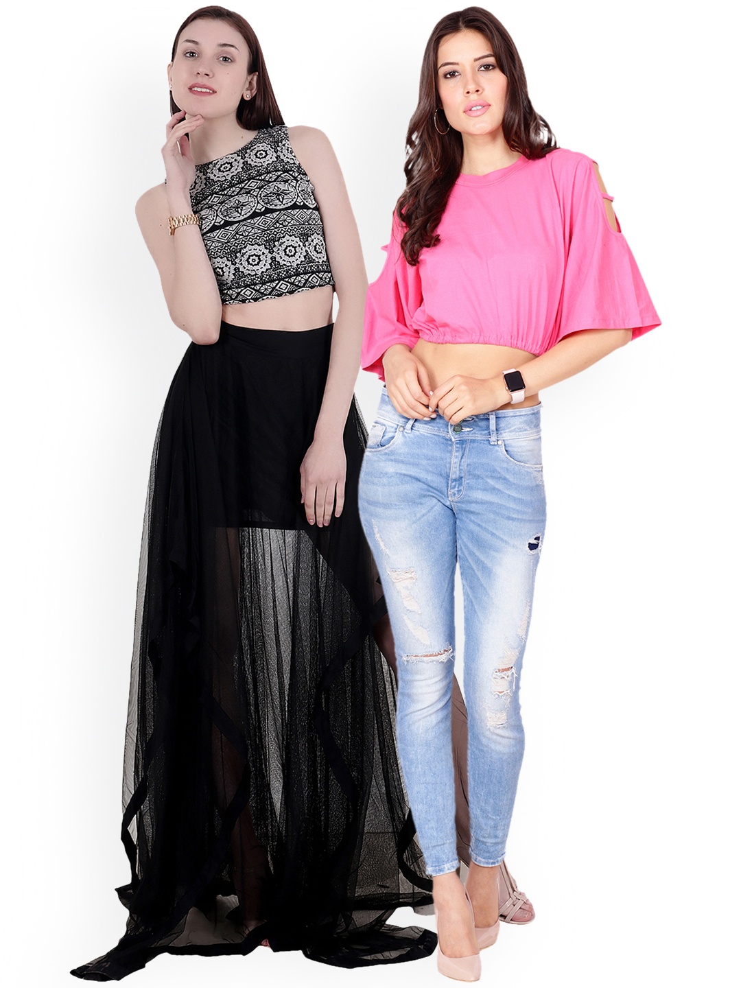 

SCORPIUS Women Pack of 2 Tops, Black
