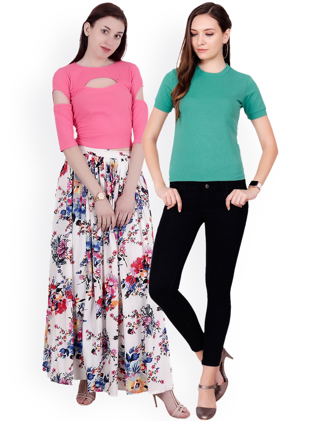 

SCORPIUS Women Pack of 2 Tops, Pink