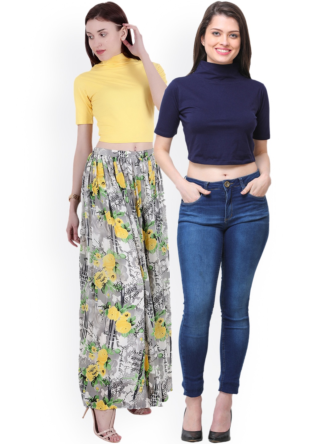 

SCORPIUS Women Pack of 2 Tops, Yellow