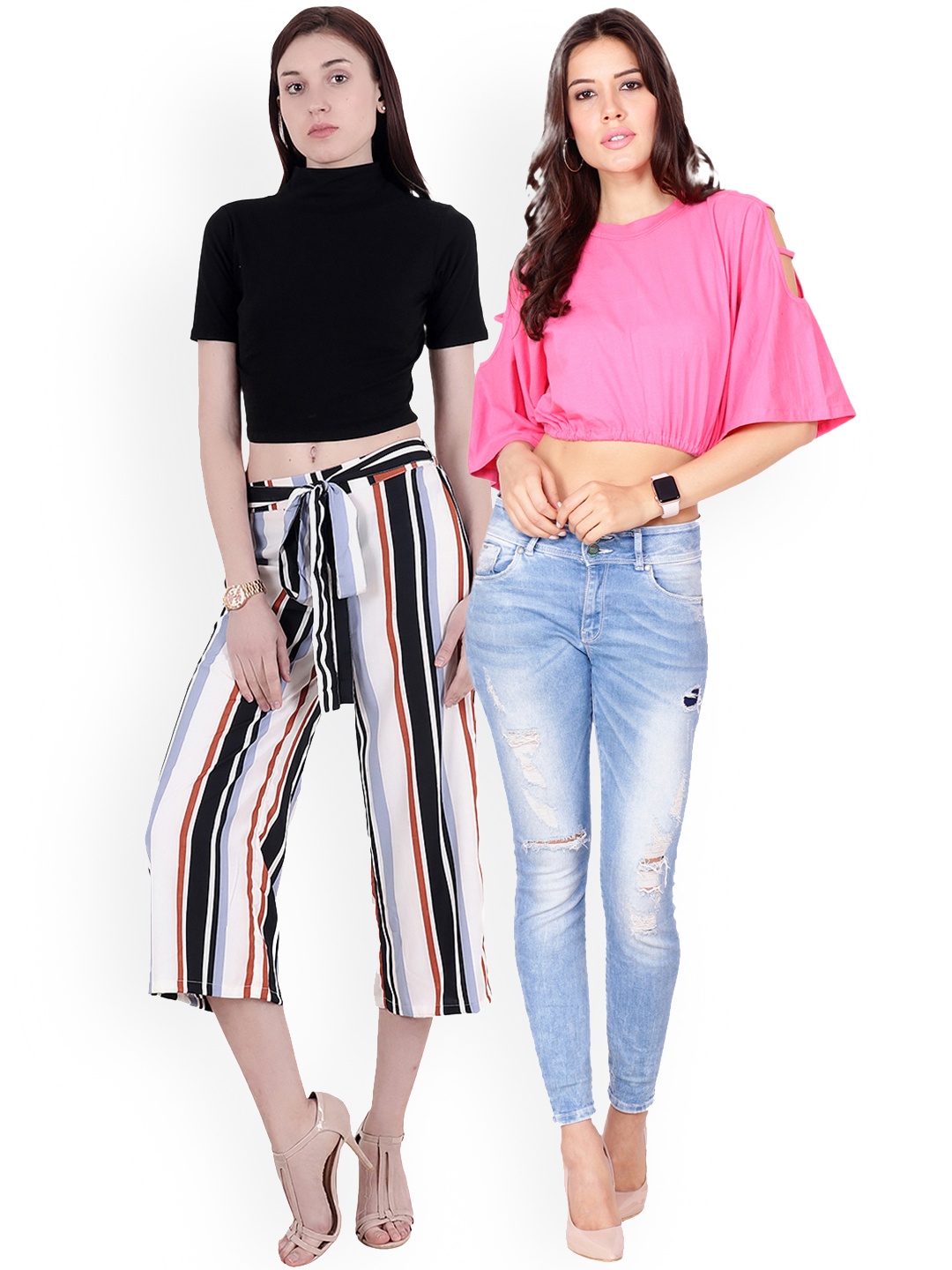 

Scorpius Women Pack of 2 Solid Tops, Black