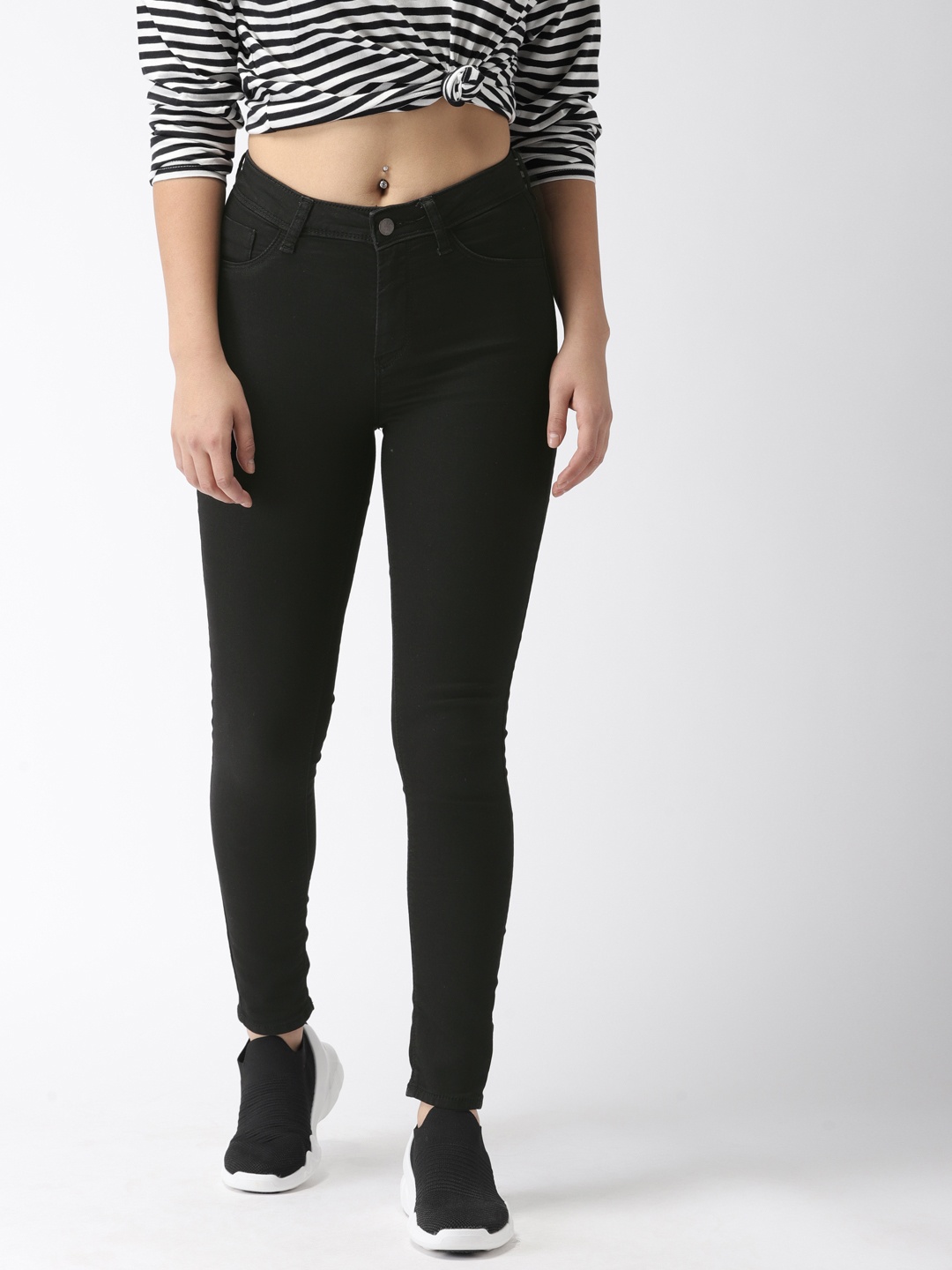 

Flying Machine Women Black Betty Fit Mid-Rise Denim Jeggings