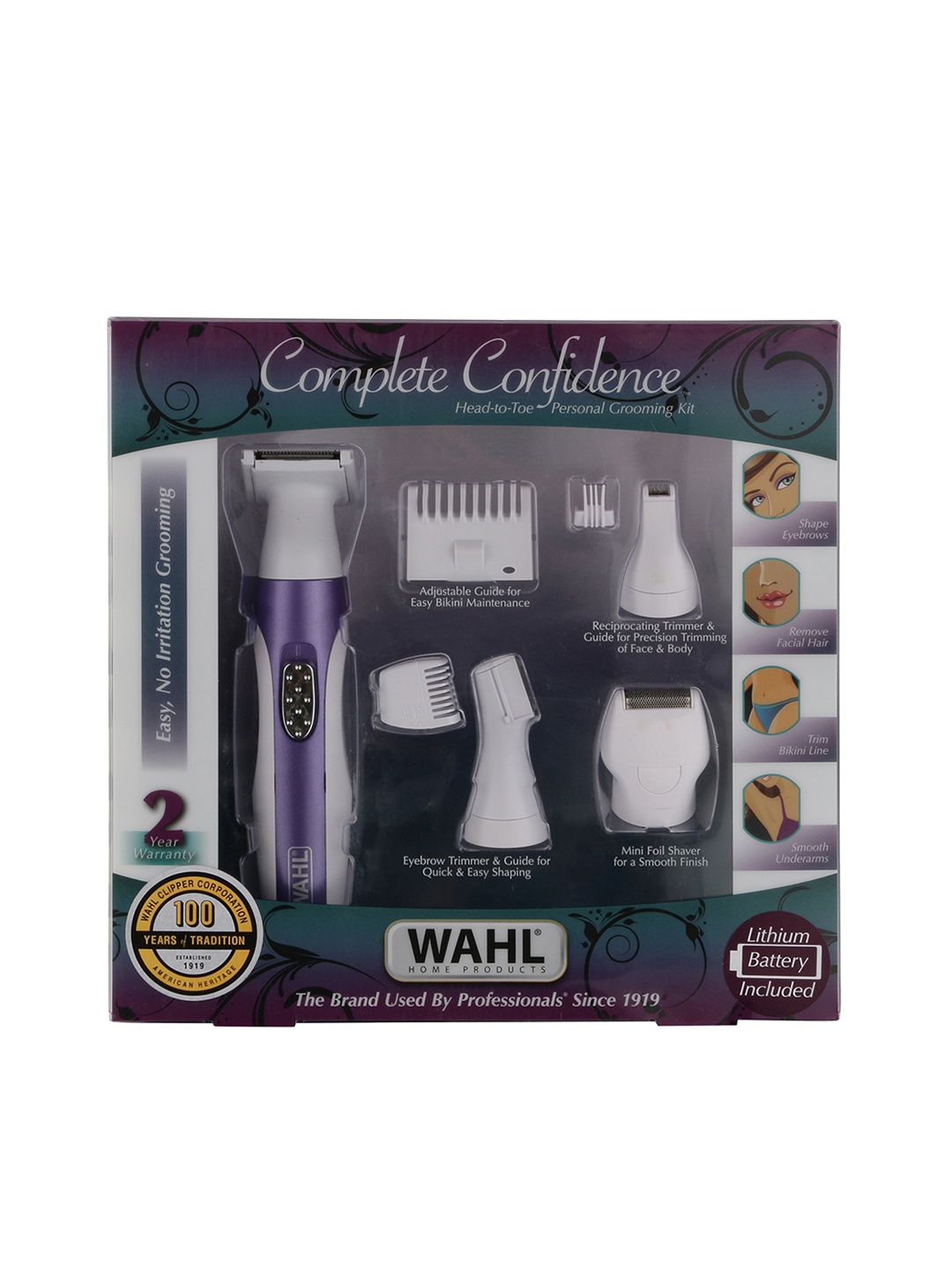 

WAHL Women Complete Confidence Cordless Grooming Kit 05604-324 - White & Purple