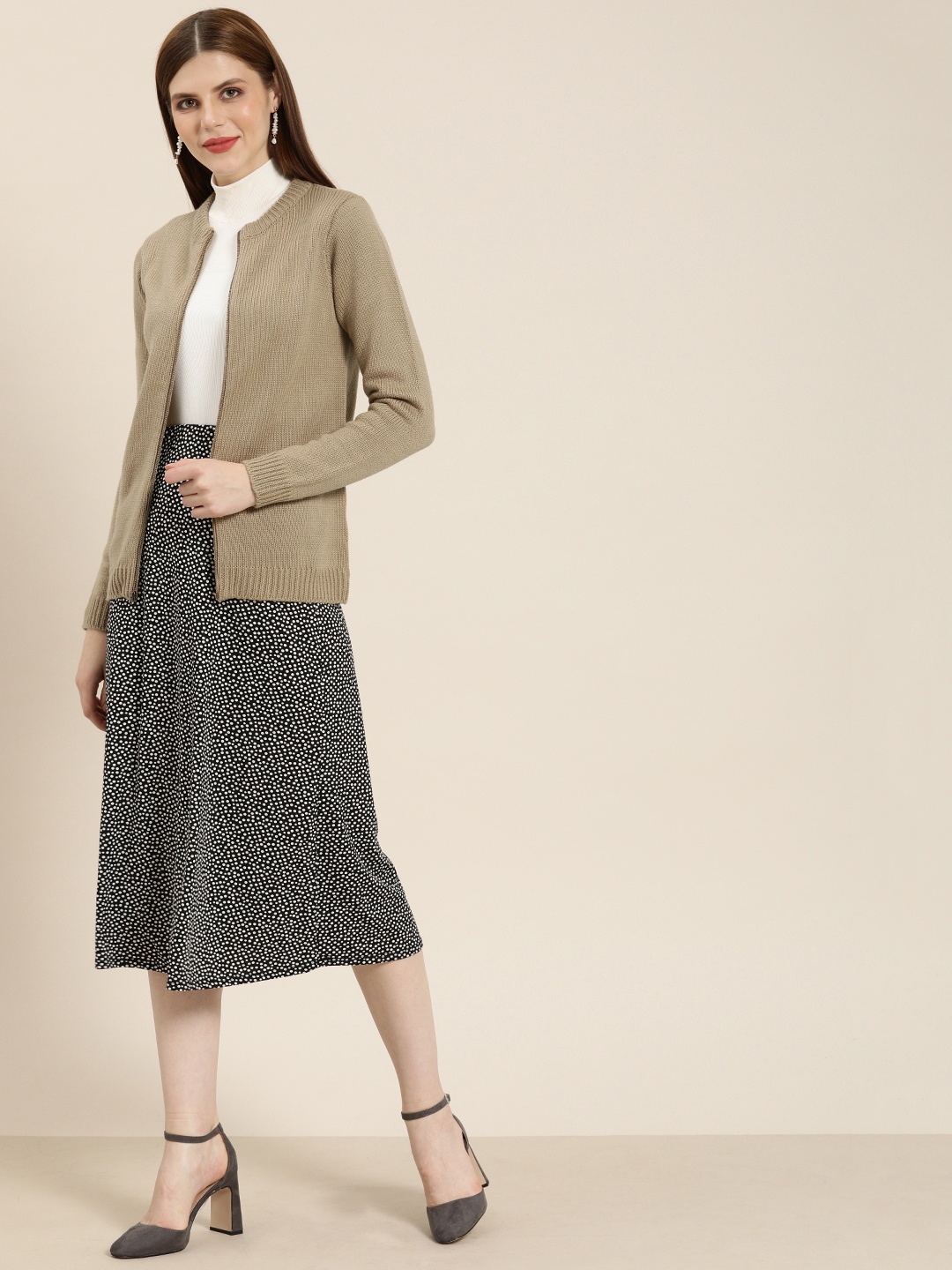 

all about you Brown Solid Pullover Sweater