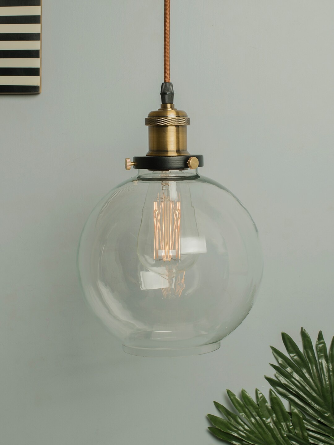 

Homesake Brown Solid Handcrafted Glass Hanging Light