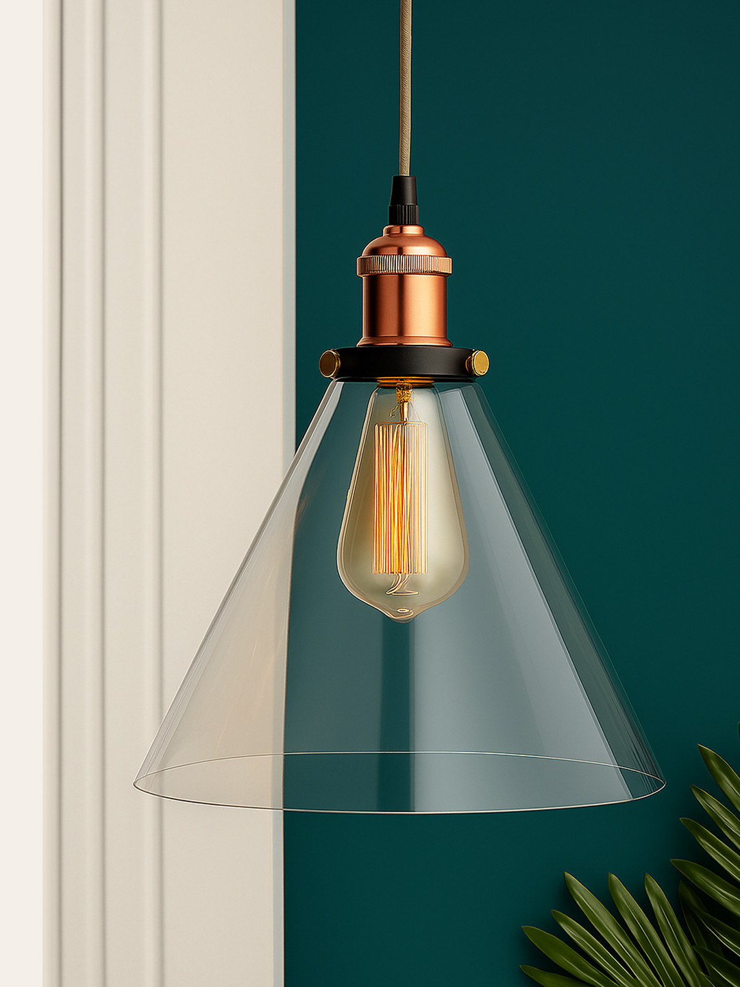 Homesake Transparent Solid Handcrafted Pendent Lamp