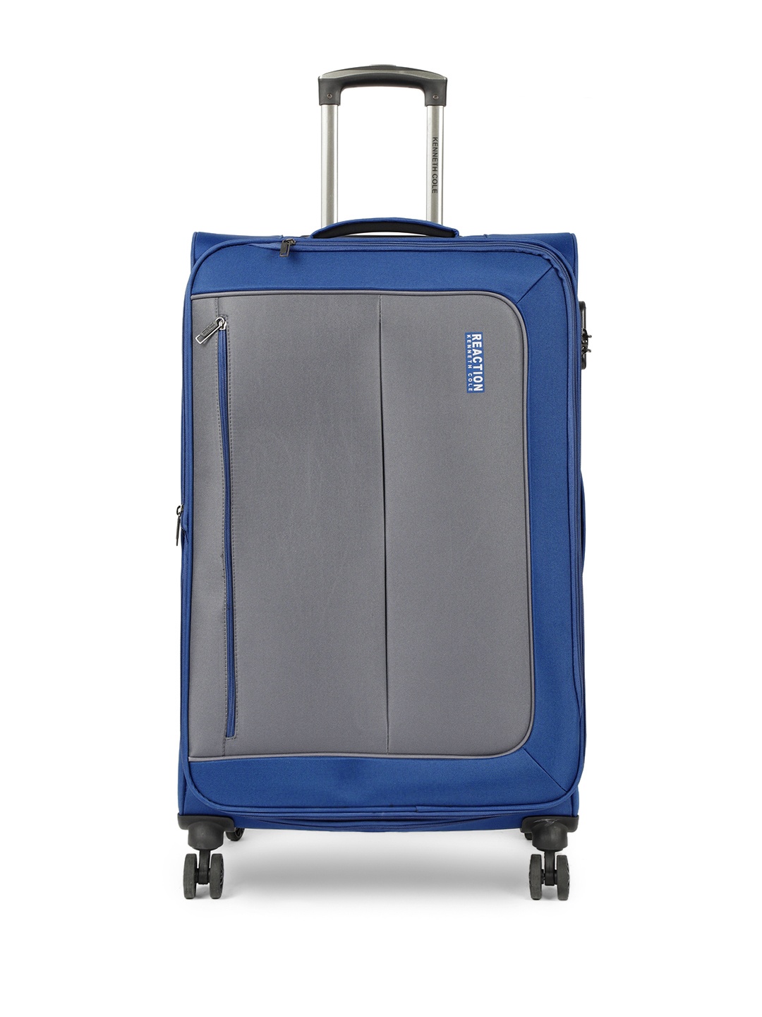 

Kenneth Cole Unisex Grey & Navy Blue Colorblocked Reaction 28" Large Trolley Bag