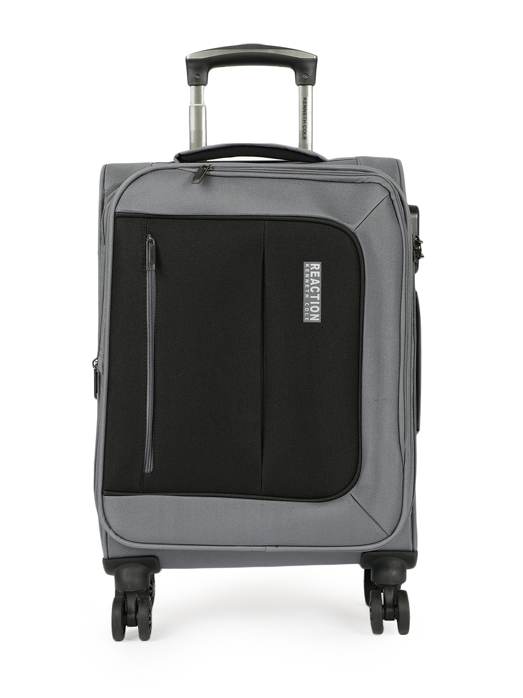 

Kenneth Cole Unisex Black & Grey Colorblocked Reaction 20" Cabin Trolley Bag