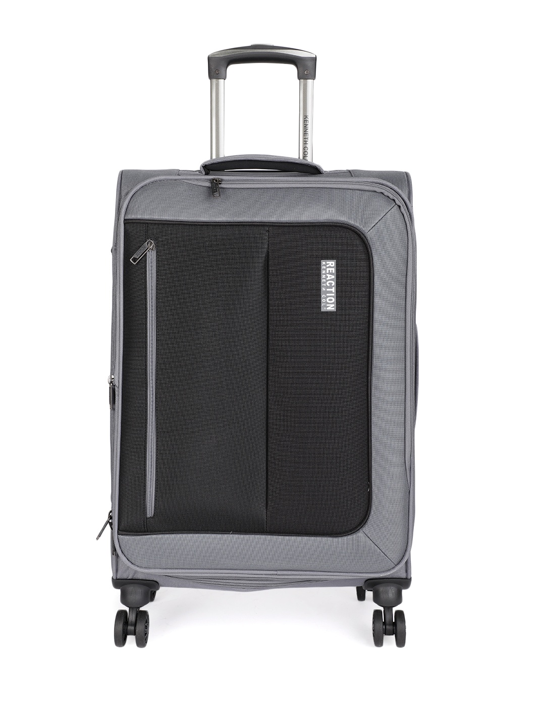 

Kenneth Cole Unisex Grey & Black Colourblocked Medium Trolley Bag