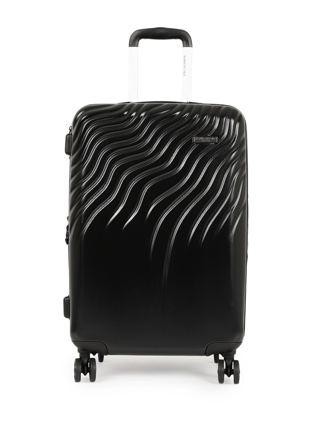 

Kenneth Cole Unisex Black New York Textured 24" Medium Trolley Suitcase