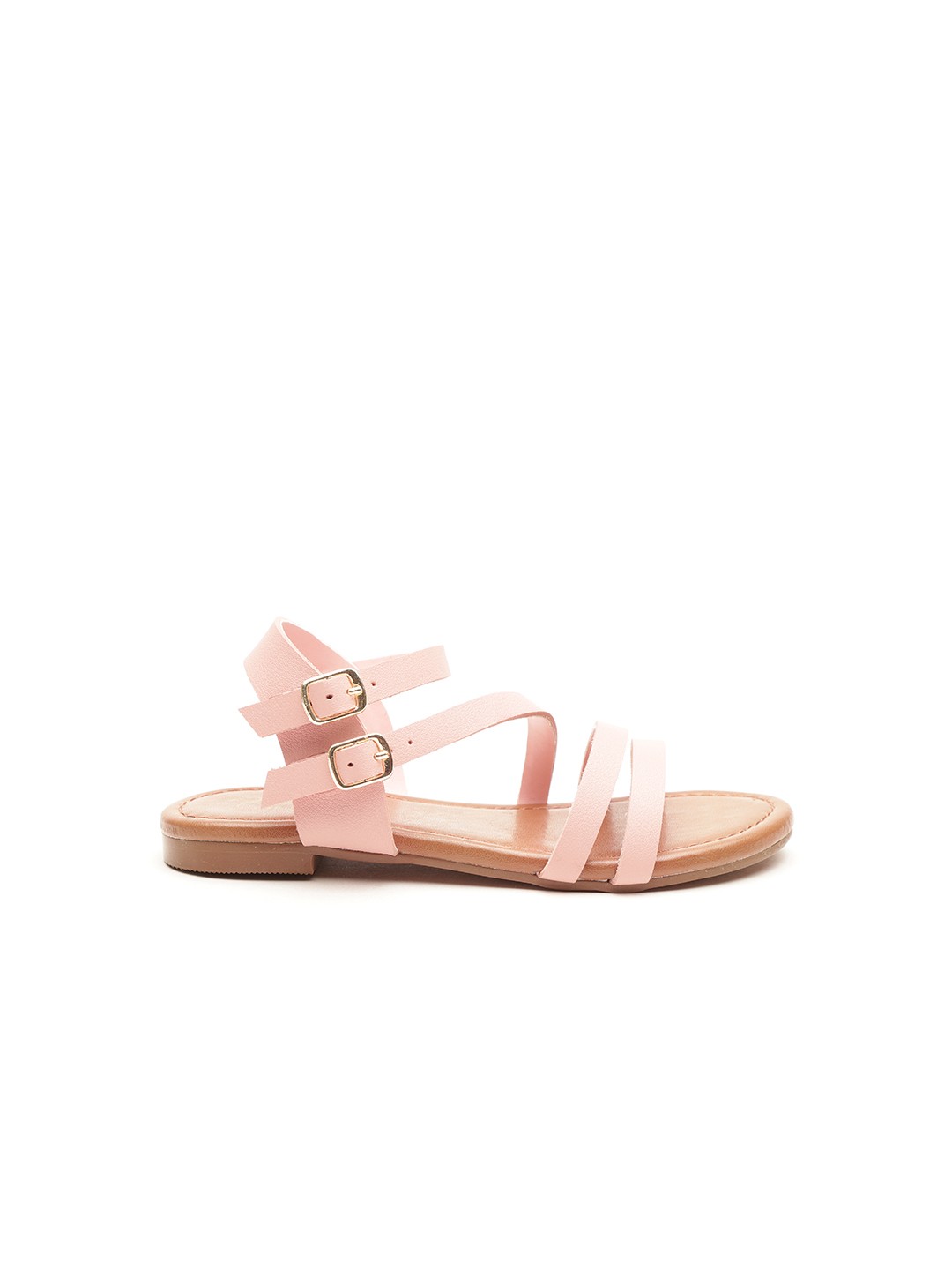 

Carlton London Girls Peach-Coloured Solid Open Toe Flats