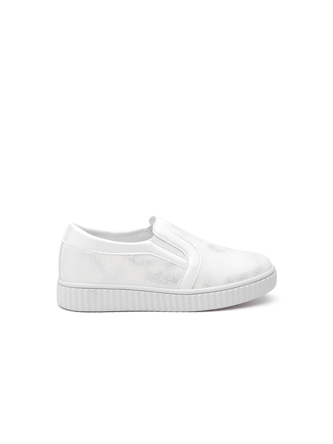 

Carlton London Girls White Slip-On Sneakers