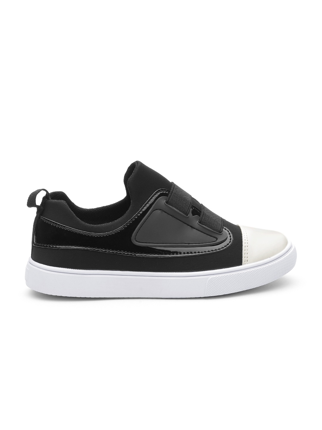 

Carlton London Boys Black & White Slip-On Sneakers