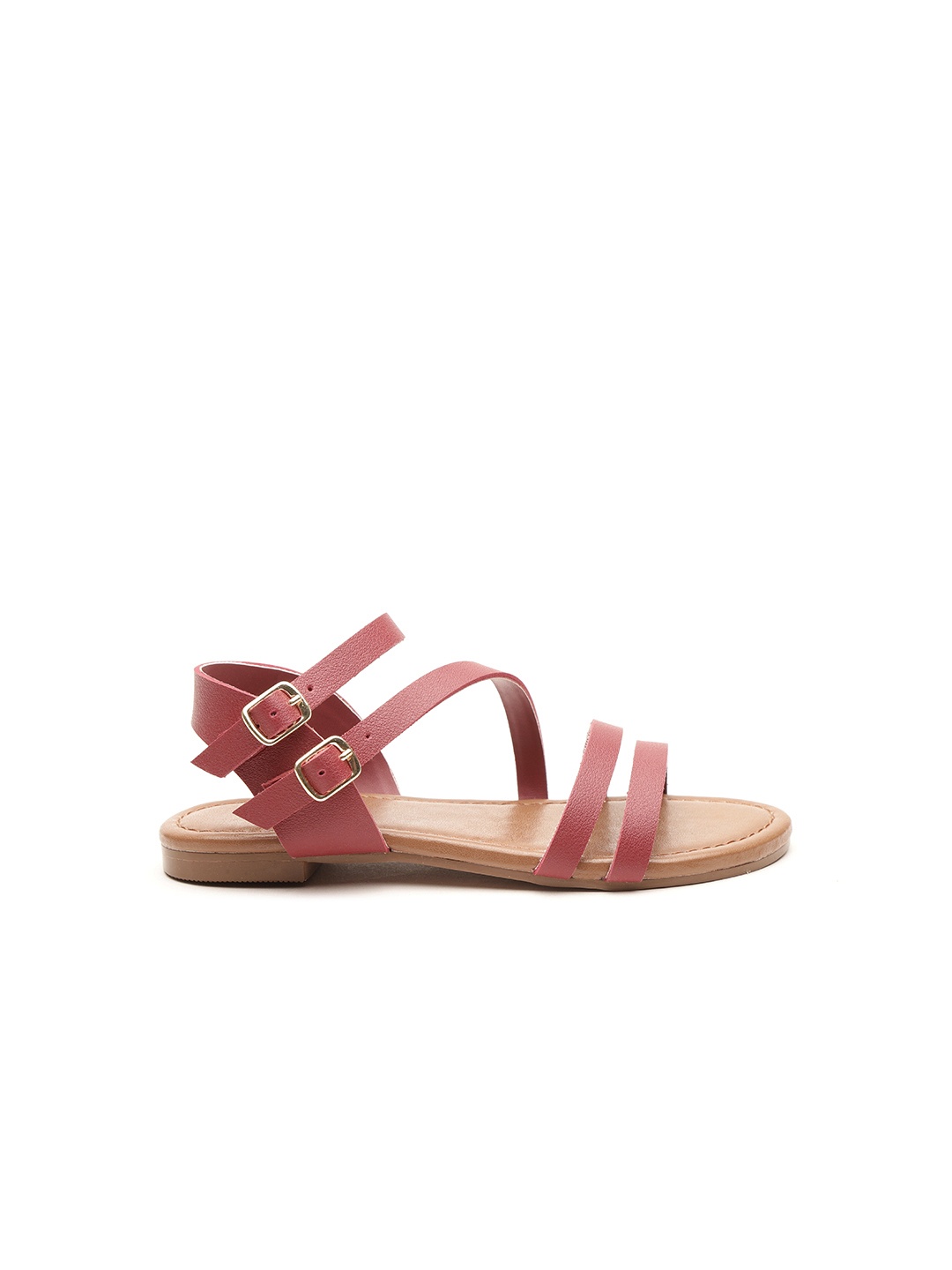 

Carlton London Girls Maroon Solid Open Toe Flats