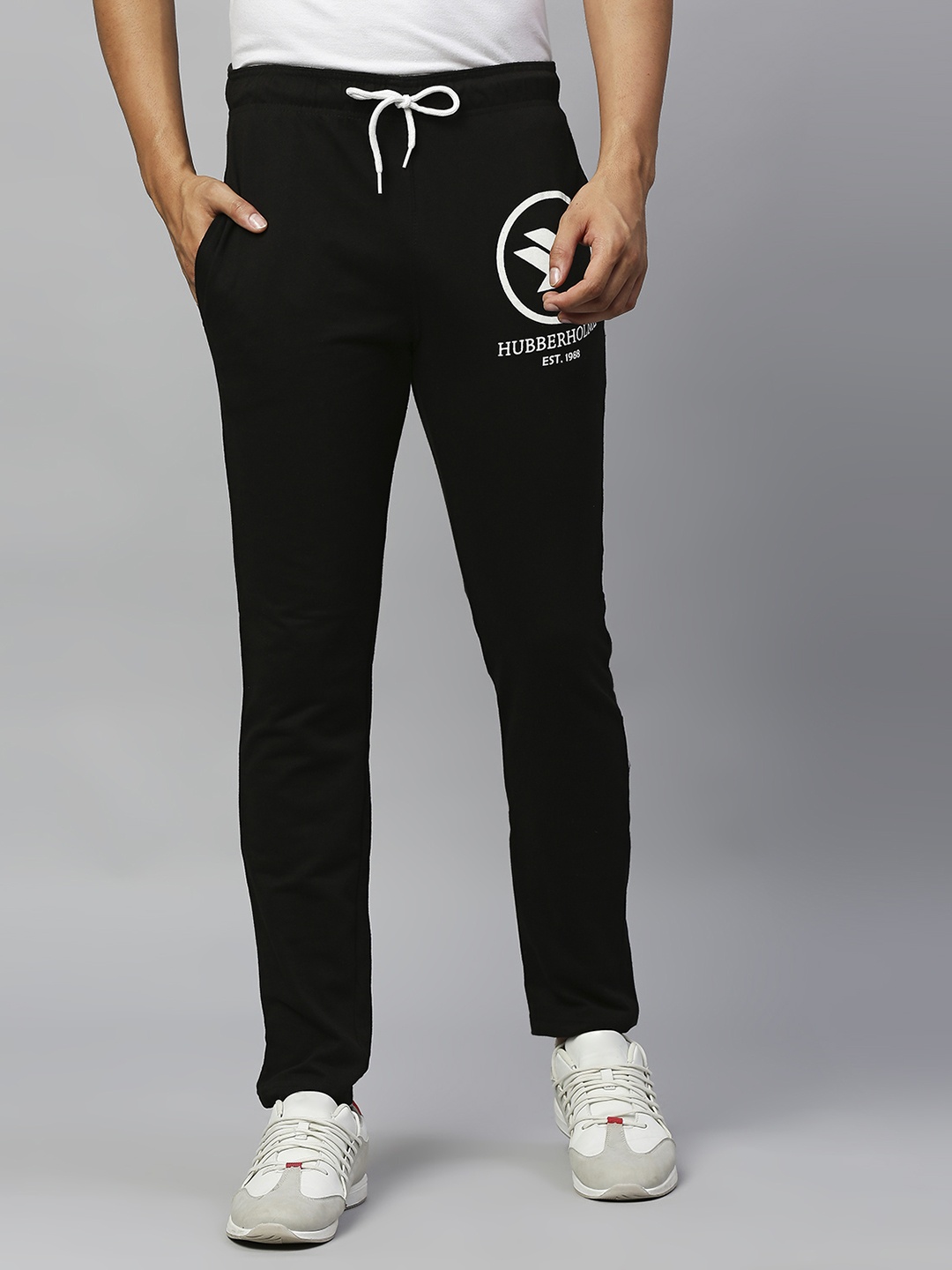 

Hubberholme Men Black Solid Slim Fit Track Pants