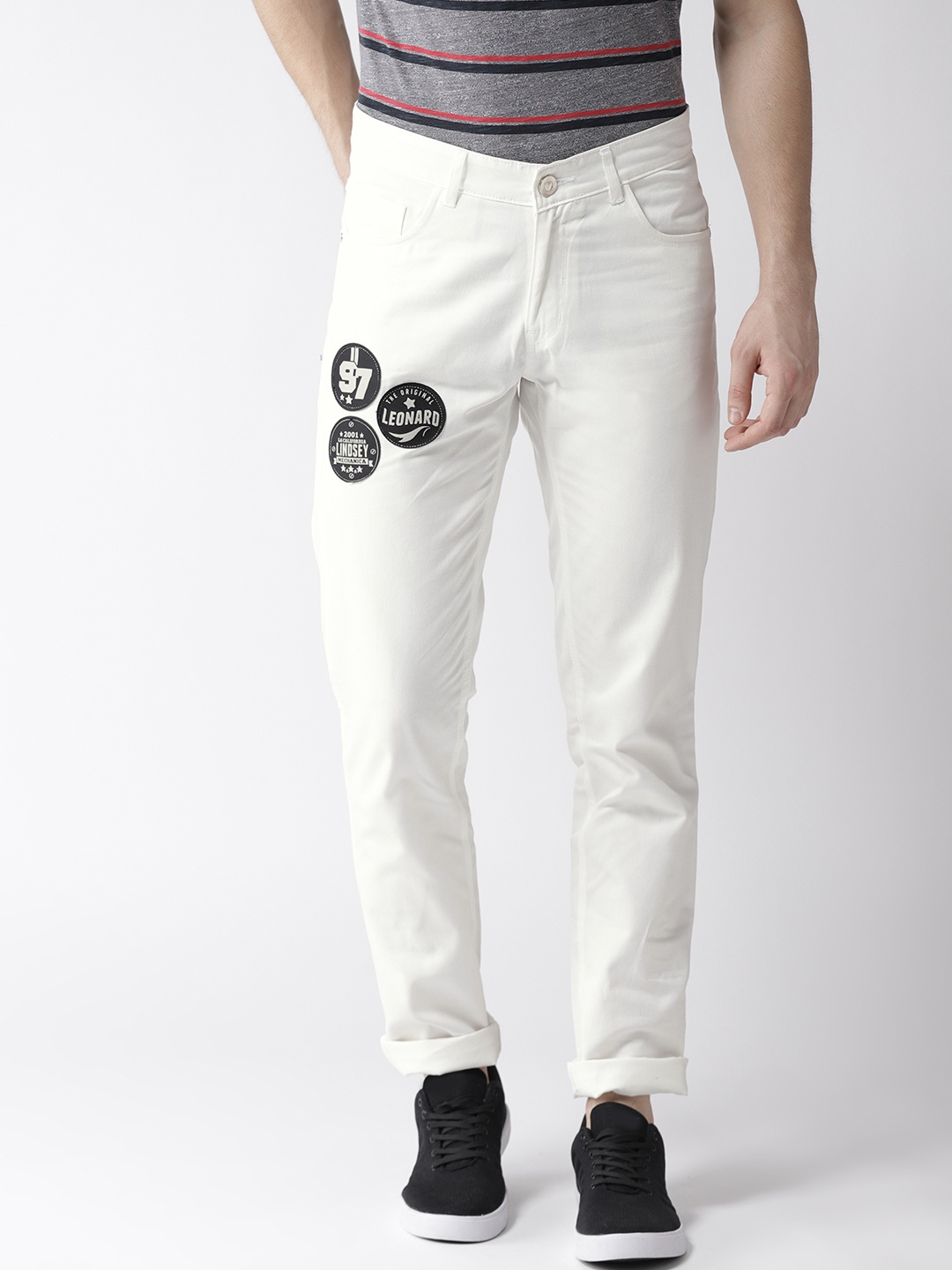 

Hubberholme Men White Slim Fit Mid-Rise Clean Look Jeans