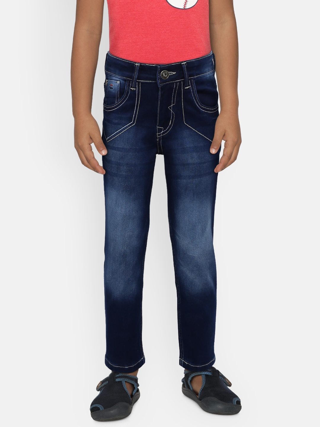 

Gini and Jony Boys Blue Regular Fit Mid-Rise Clean Look Jeans