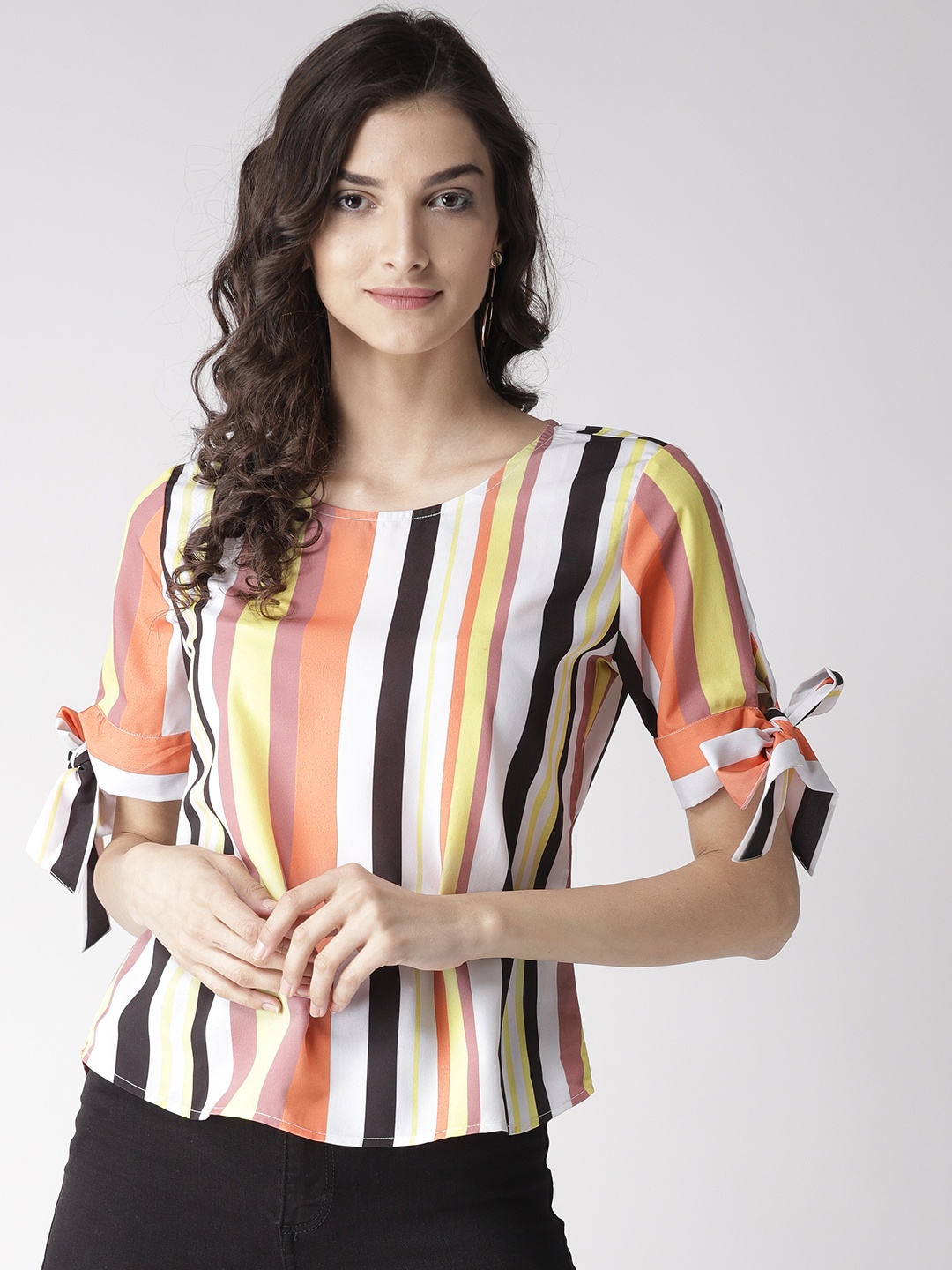

Style Quotient Women Multicoloured Striped Top, Multi