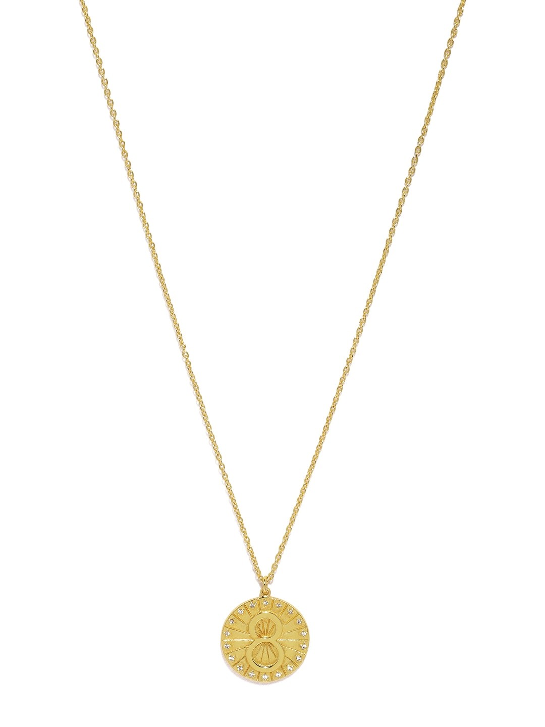 

Accessorize Gold-Plated Cubic Zirconia Lucky Number 8 Pendant with Chain