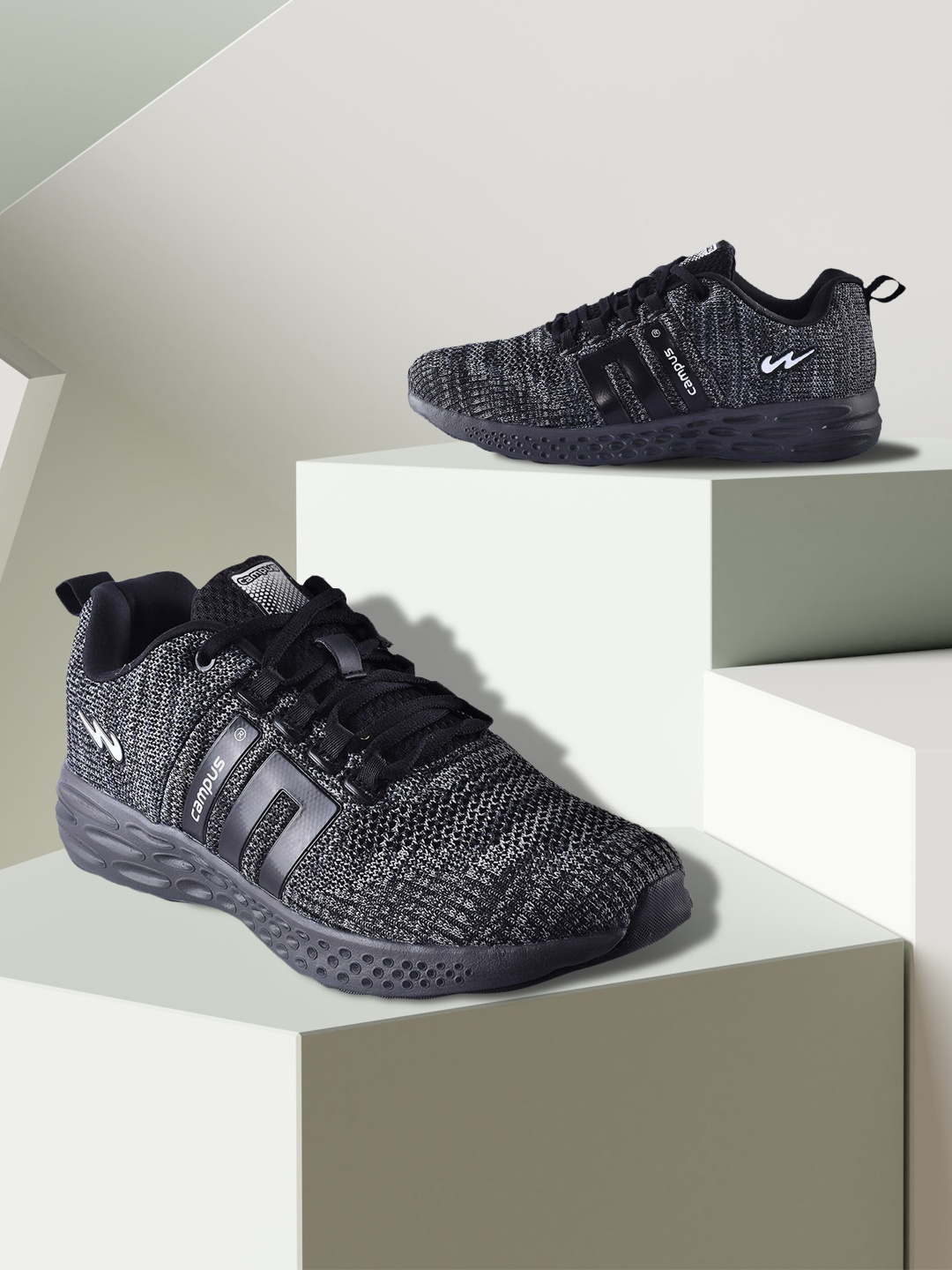

Campus Men Black Running Shoes