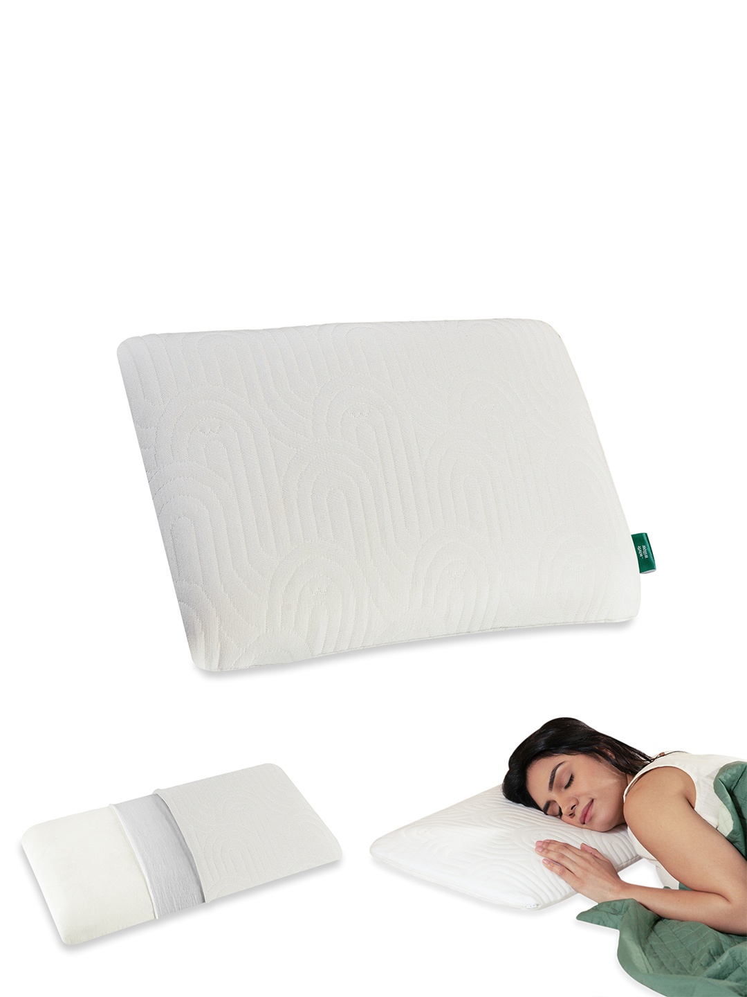 

The White Willow White Orthopedic Memory Foam Ultra Slim Bed Pillow