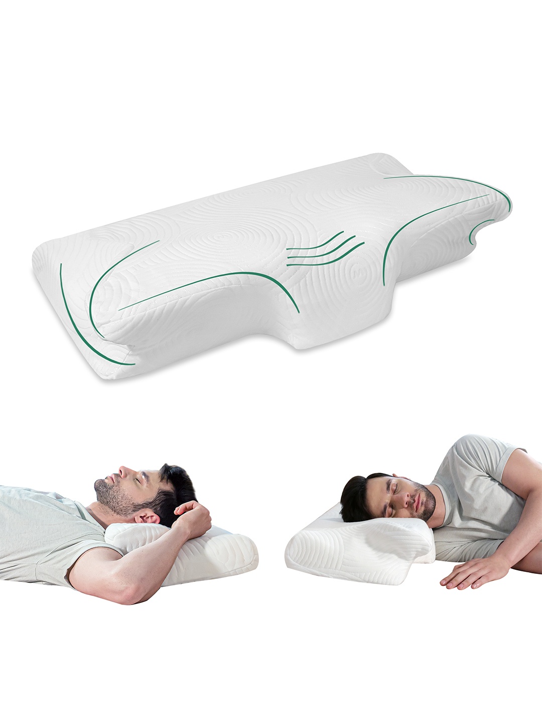 

The White Willow White Special Cervical Contour Orthopedic Memory Foam Pillow, Off white