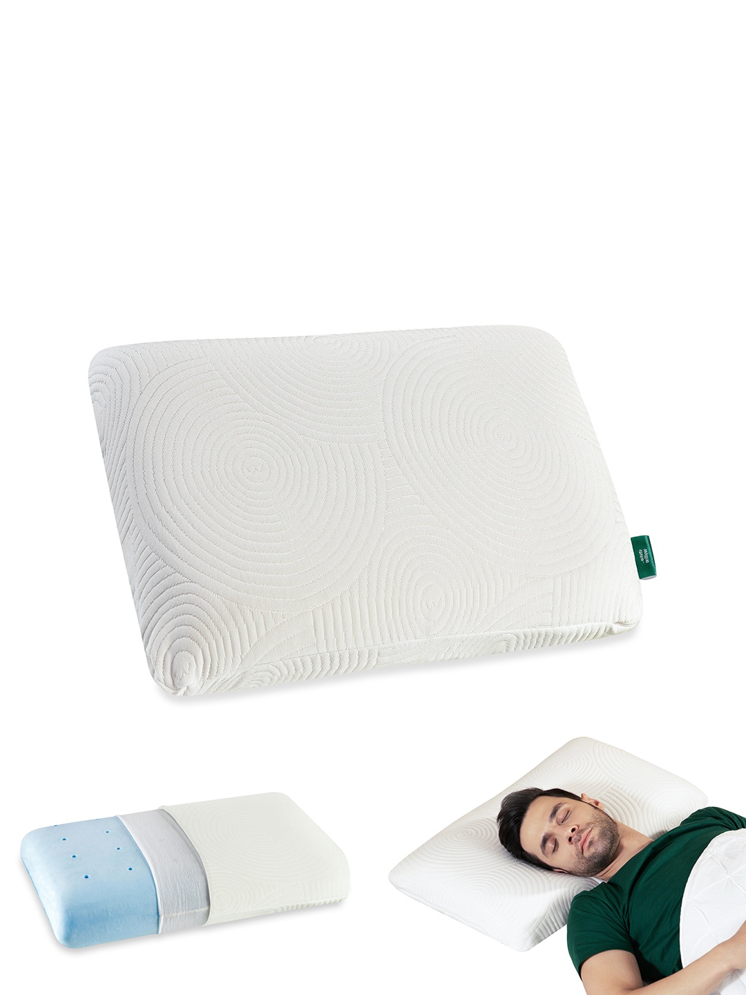 

The White Willow Off-White Regular Orthopedic Cooling Gel Memory Foam Bed Pillow