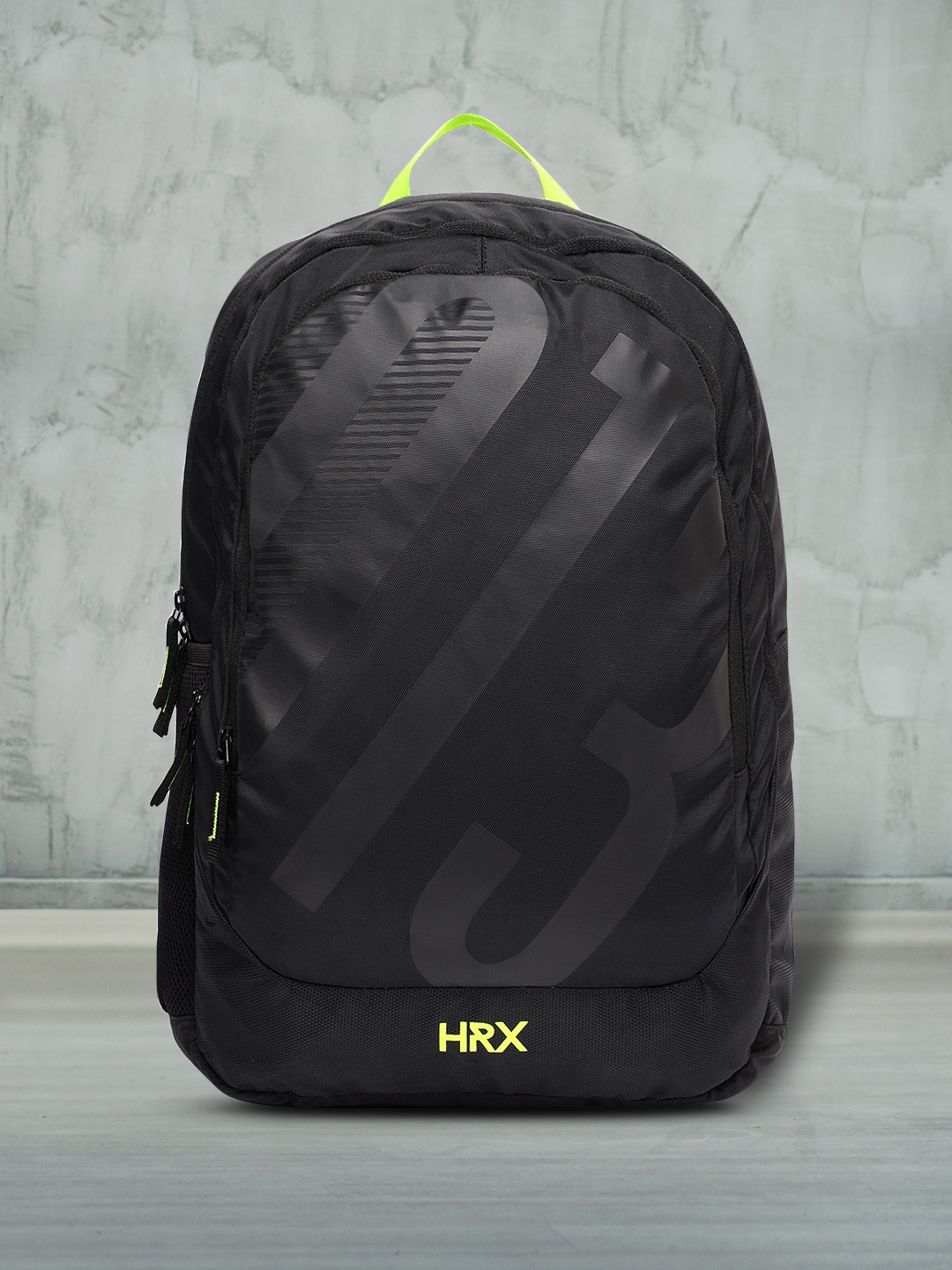 

HRX by Hrithik Roshan Unisex Black Printed Multiutility Laptop Backpack