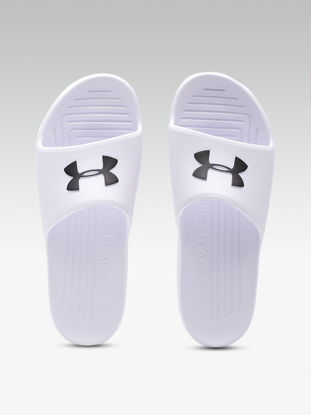 

UNDER ARMOUR Unisex White & Black Core PTH Sliders