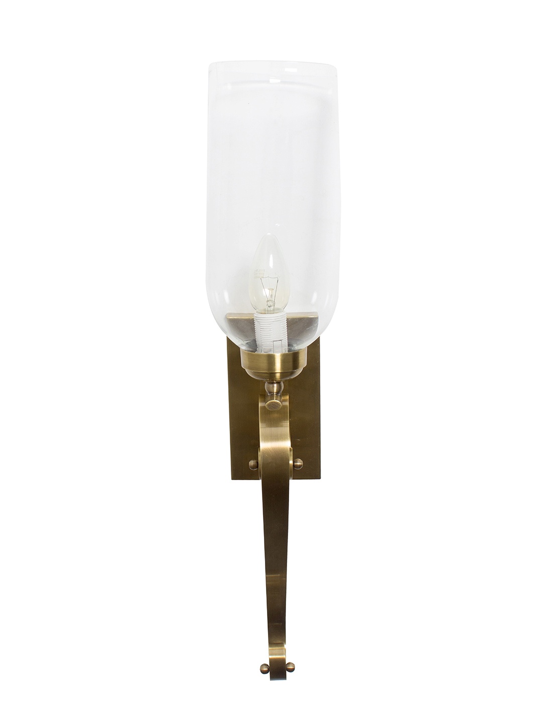 

Fos Lighting Gold-Toned Tall Curvy Aged Brass Finished Wallchiere