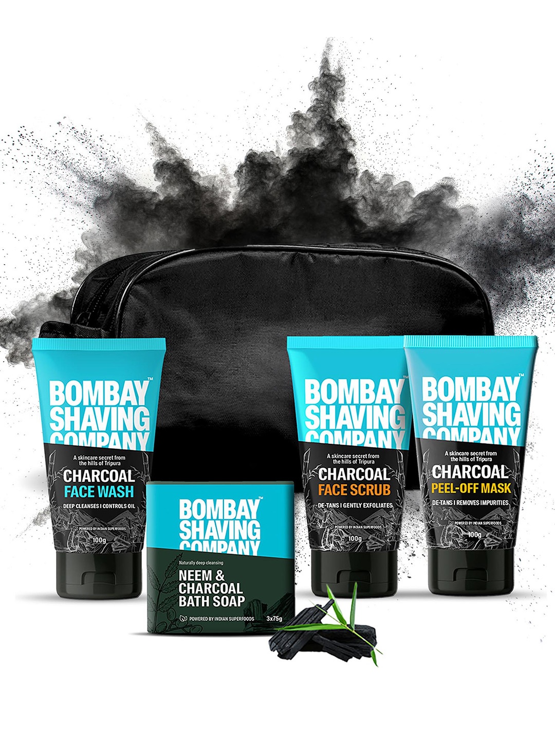 

Bombay Shaving Company Activated Charcoal Grooming Gift Kit for Men, Black