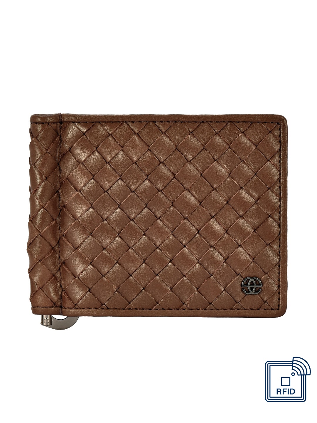 

Eske Men Brown Textured Money Clip