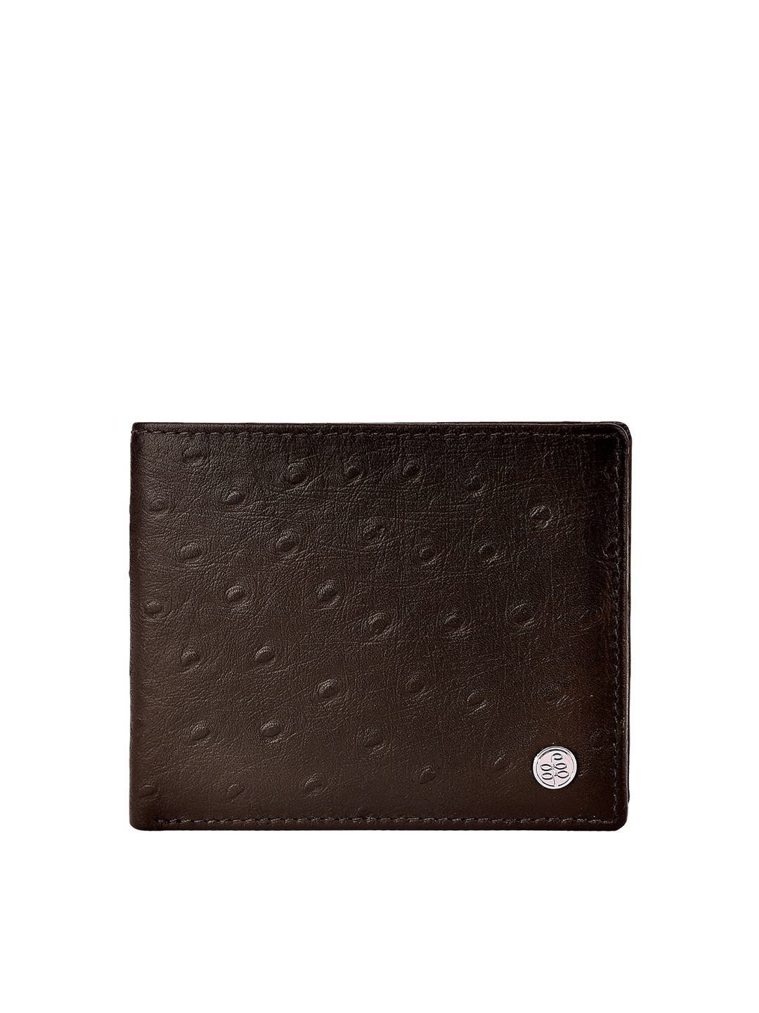

Eske Men Brown Textured Two Fold Leather Wallet