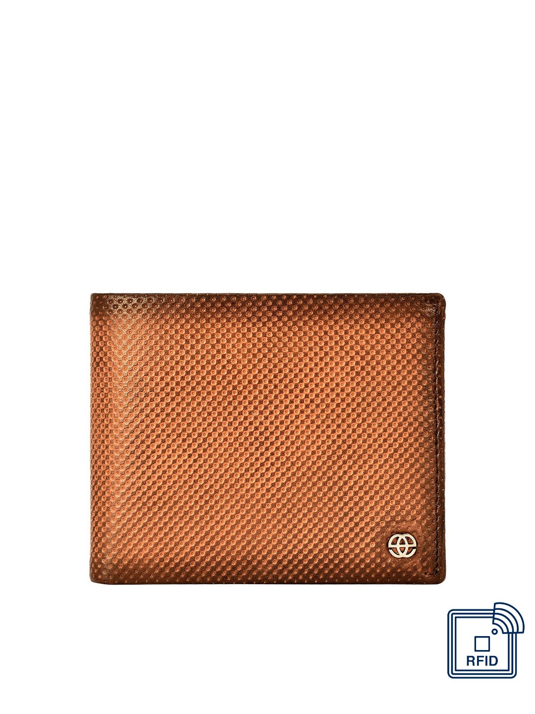 

Eske Men Tan Textured Two Fold Leather Wallet