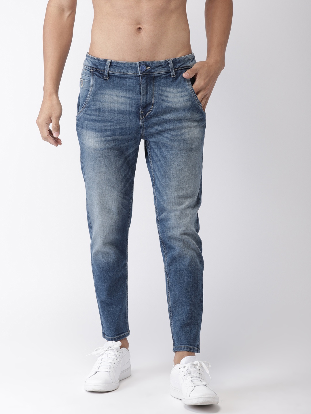 

Flying Machine Men Blue Tapered Fit Mid-Rise Clean Look Stretchable Jeans