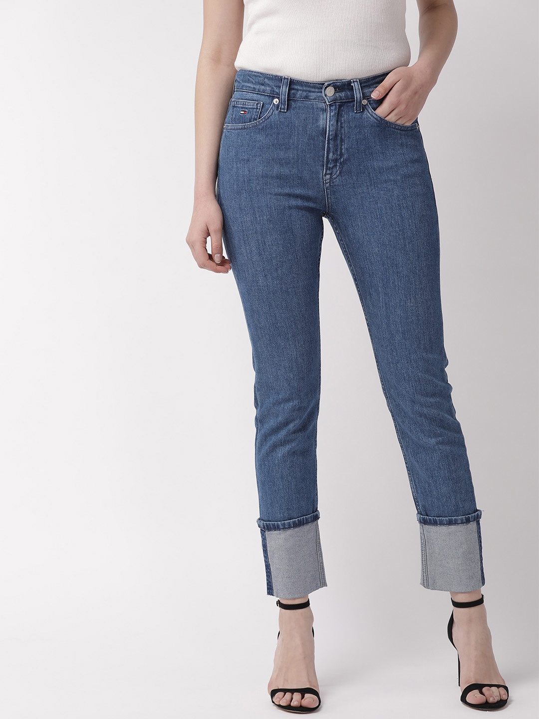 

Tommy Hilfiger Women Blue Slim Fit High-Rise Clean Look Stretchable Jeans