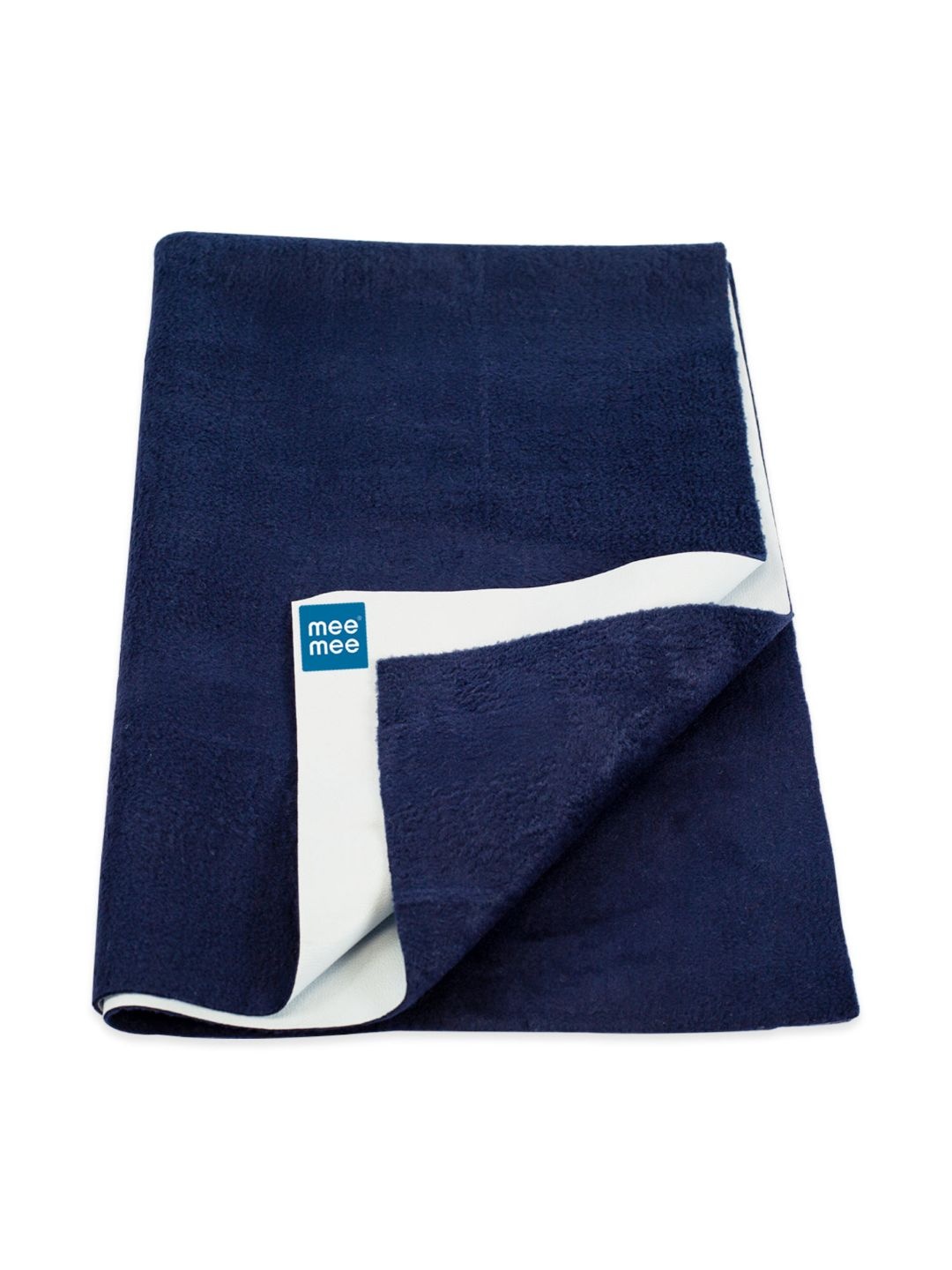

Mee Mee Kids Navy Blue Solid Large Mattress Protector