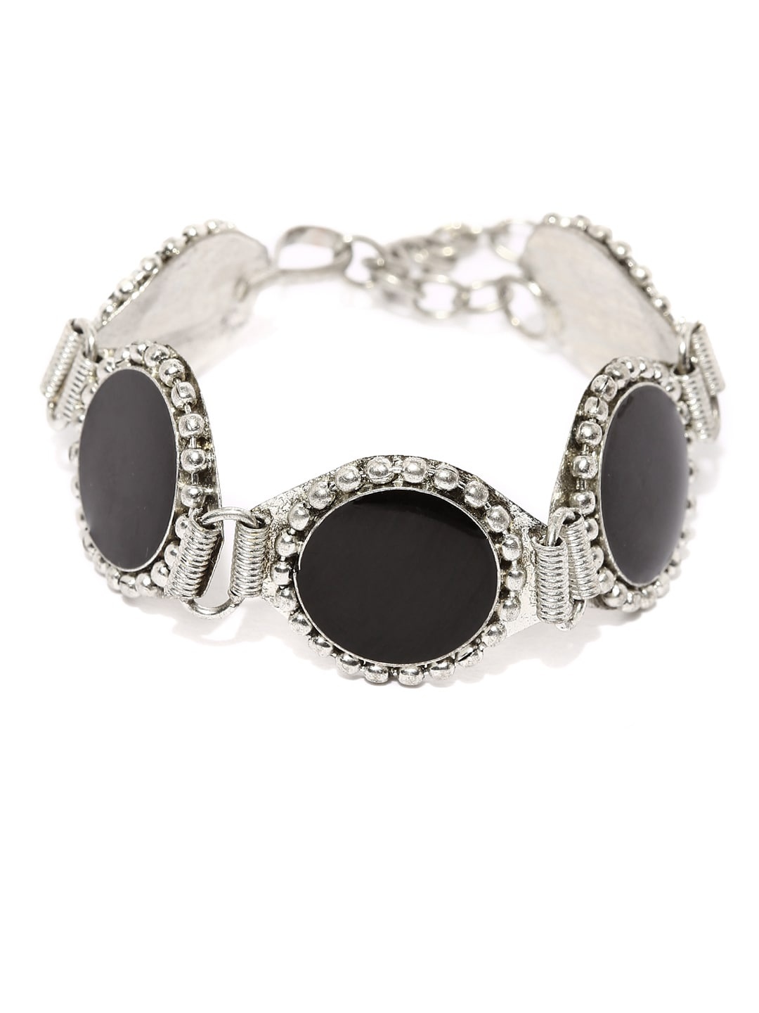 

Anouk Silver-Toned & Black Bracelet