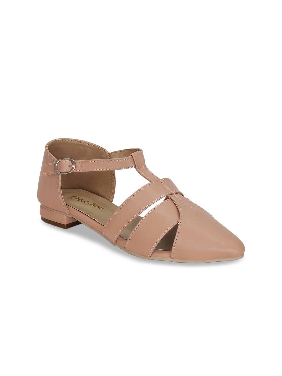 

Get Glamr Women Peach-Coloured Solid Ballerinas