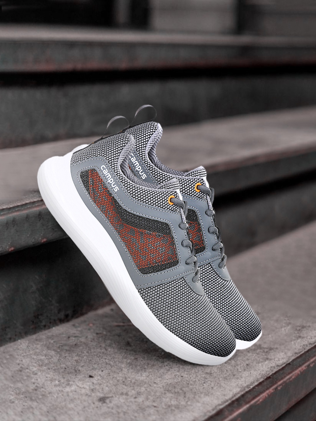 

Campus Men Grey Running Shoes