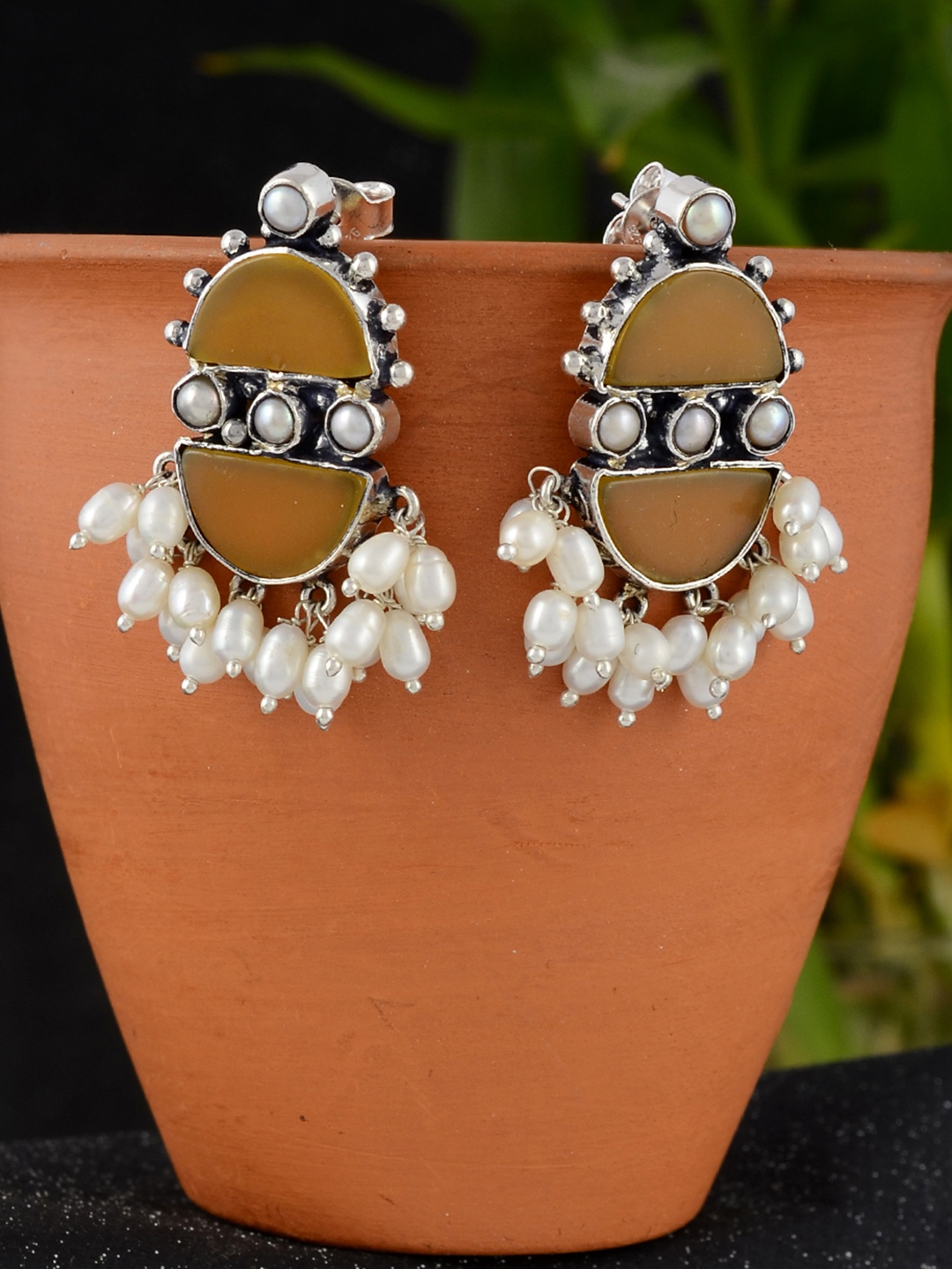 

Silvermerc Designs Silver-Toned Classic Drop Earrings