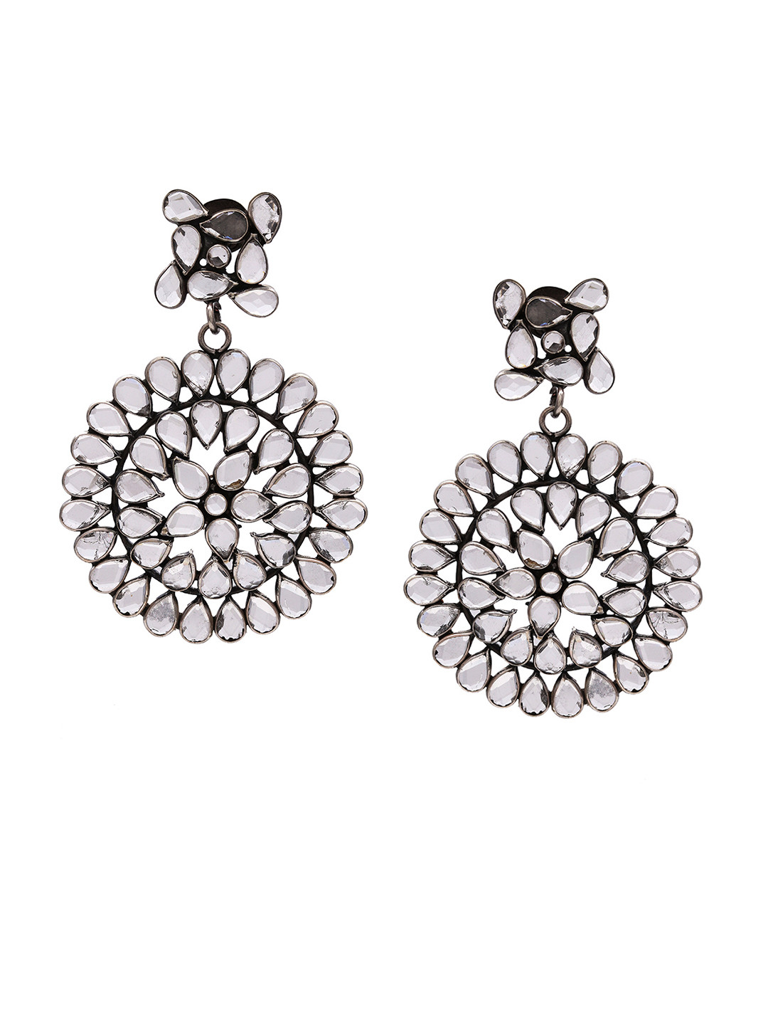 

Silvermerc Designs Silver-Toned Classic Drop Earrings