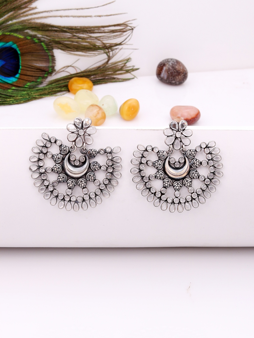 

Silvermerc Designs Silver-Toned Classic Drop Earrings