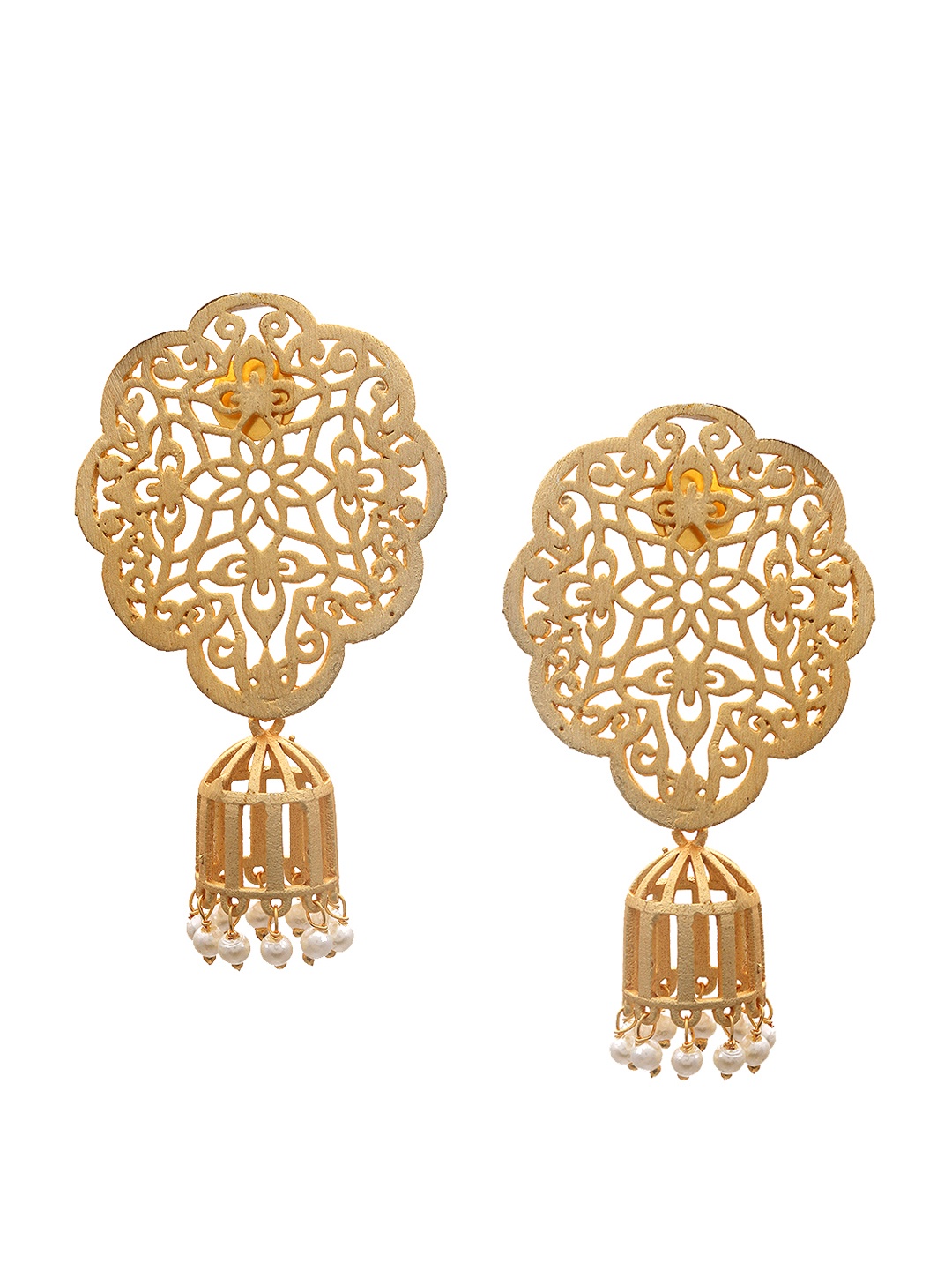 

Silvermerc Designs Gold-Toned Classic Jhumkas
