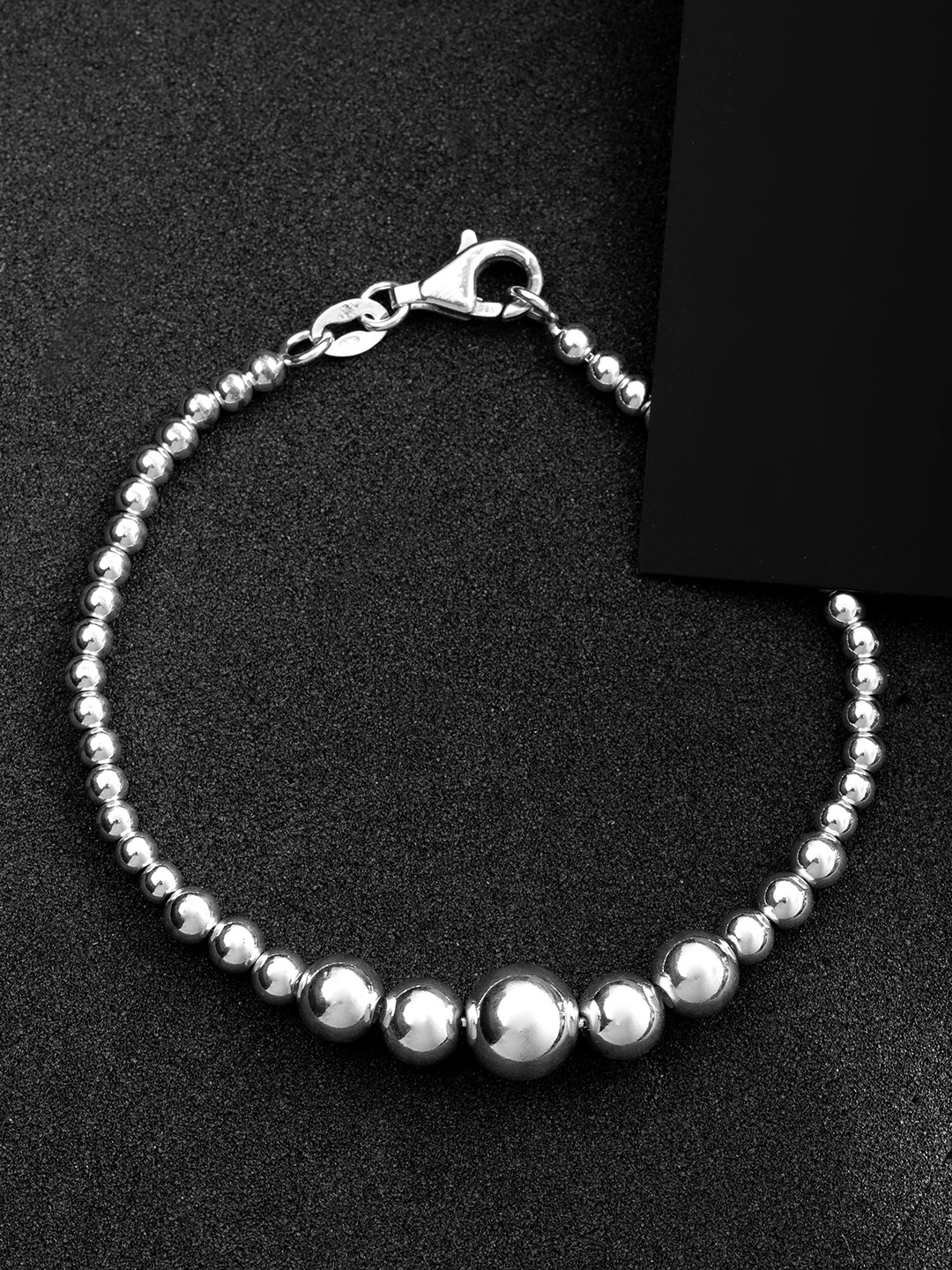 

Carlton London 925 Sterling Silver Link Bracelet with Silver Plating