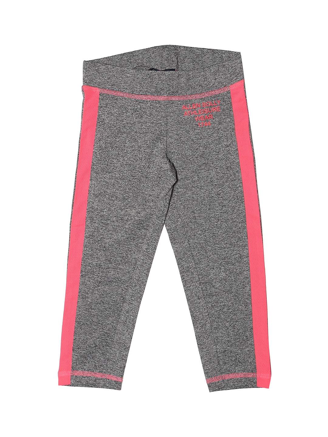 

Allen Solly Junior Girls Grey Regular Fit Printed Regular Trousers