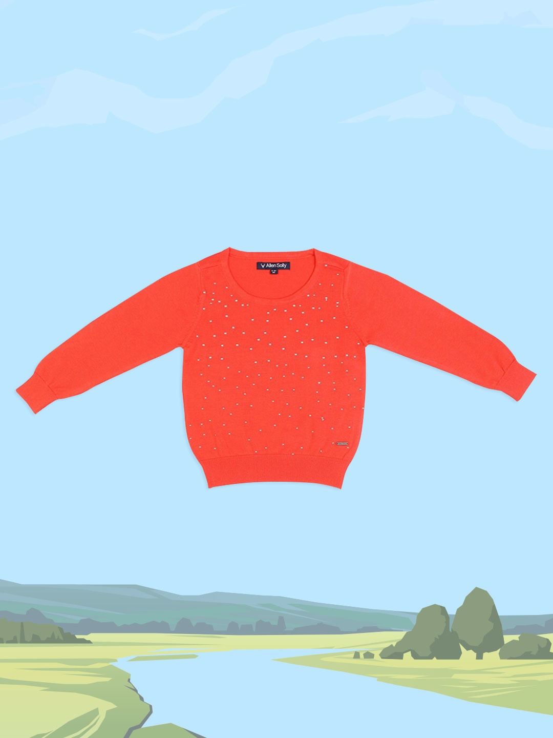 

Allen Solly Junior Girls Red Solid Sweater
